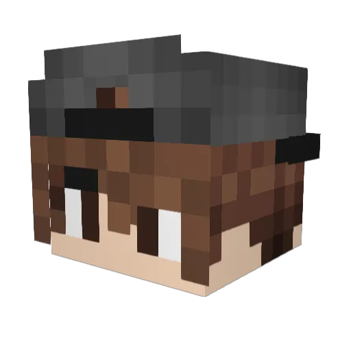 Grison Minecraft avatar head, 3D render