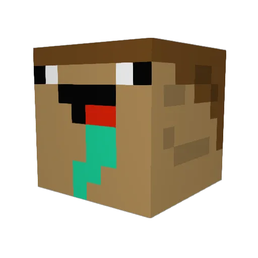 Grispung Minecraft avatar head, 3D render