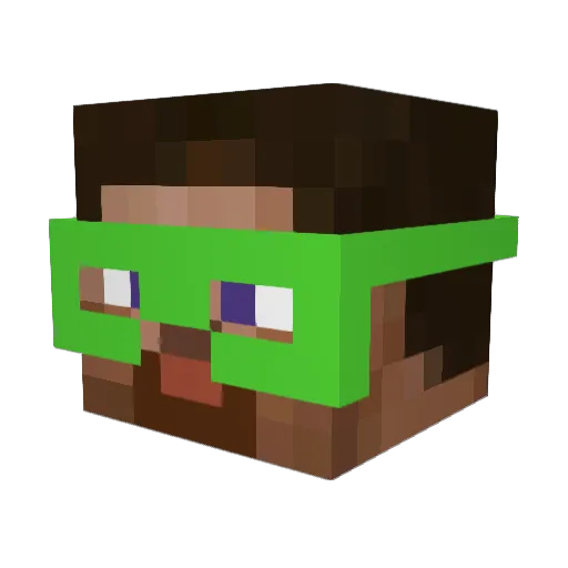 Gritan Minecraft avatar head, 3D render
