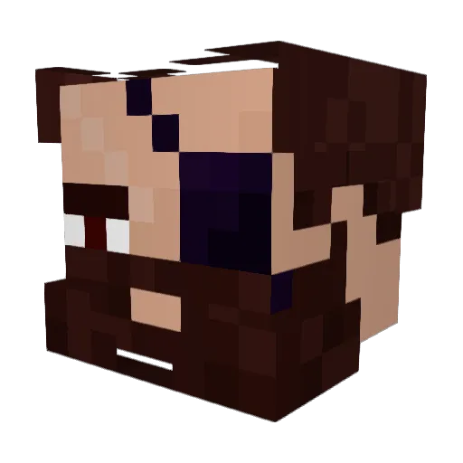 Grituder Minecraft avatar head, 3D render