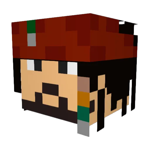 Grive78 Minecraft avatar head, 3D render