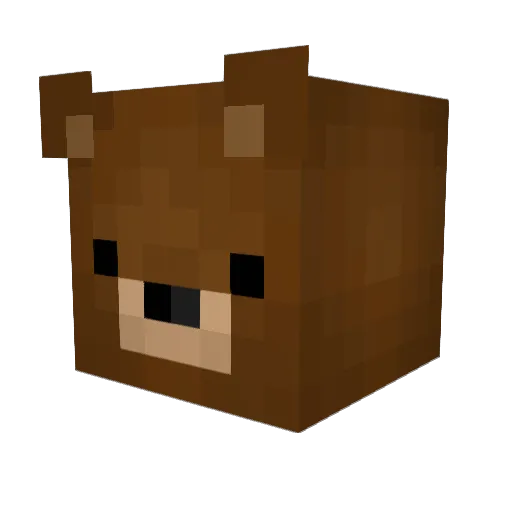 Grizly99 Minecraft avatar head, 3D render