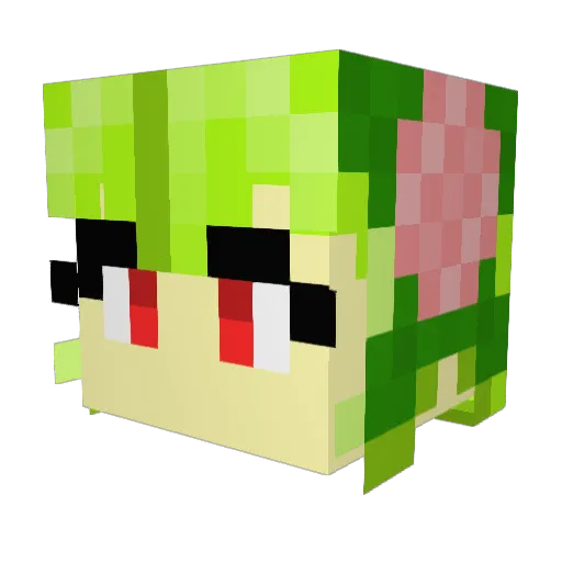 Grizmor Minecraft avatar head, 3D render