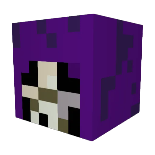 Grizwaldoe Minecraft avatar head, 3D render
