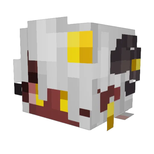 Grizyy Minecraft avatar head, 3D render