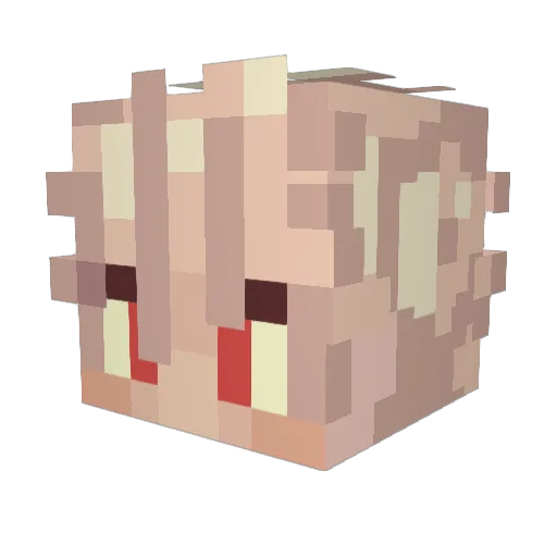 GrizzIsHere Minecraft avatar head, 3D render