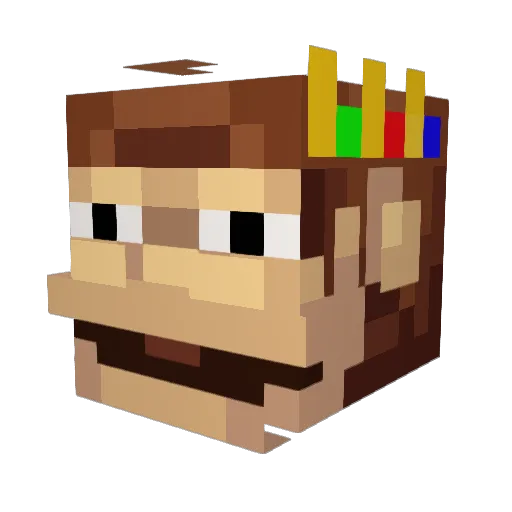 Grizz_ Minecraft avatar head, 3D render