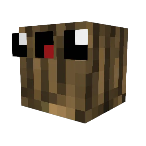 Grizzel Minecraft avatar head, 3D render