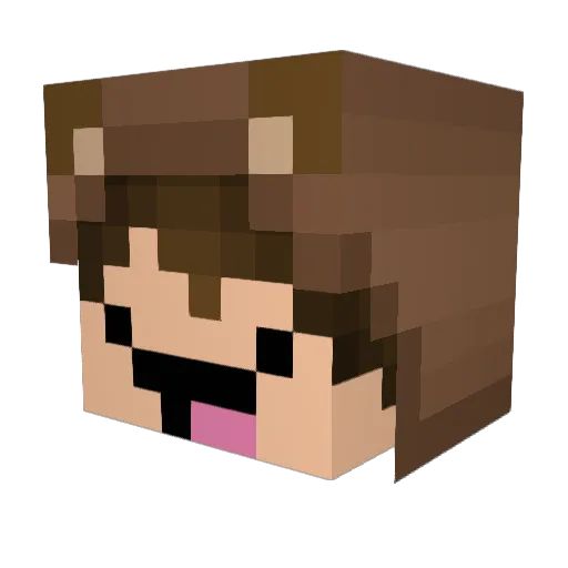 GrizzleyMike Minecraft avatar head, 3D render