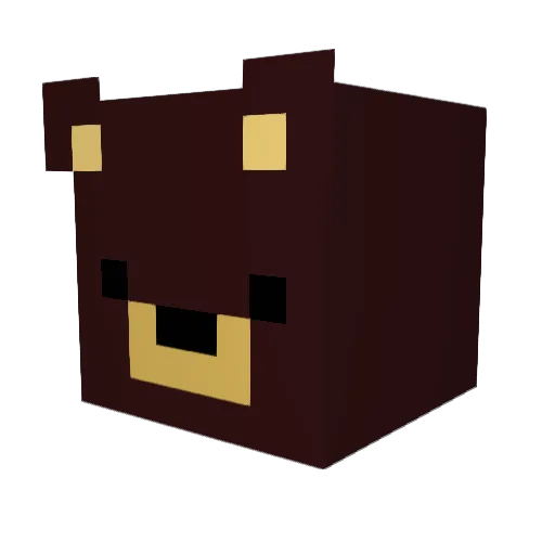 Grizzly125 Minecraft avatar head, 3D render