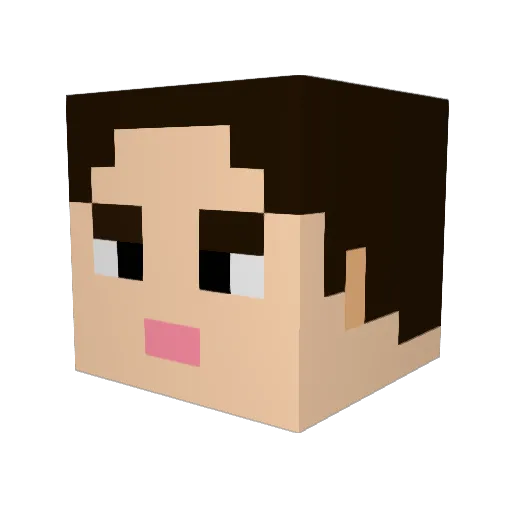 GrizzlyKidd Minecraft avatar head, 3D render