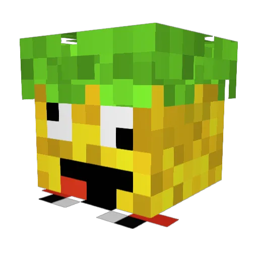 GrizzlyKnight13 Minecraft avatar head, 3D render