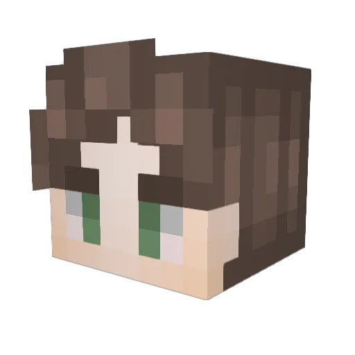 GrizzlyMan_ Minecraft avatar head, 3D render