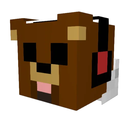 Grizzman911 Minecraft avatar head, 3D render