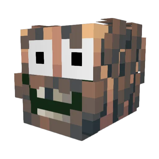 Grizzo45 Minecraft avatar head, 3D render