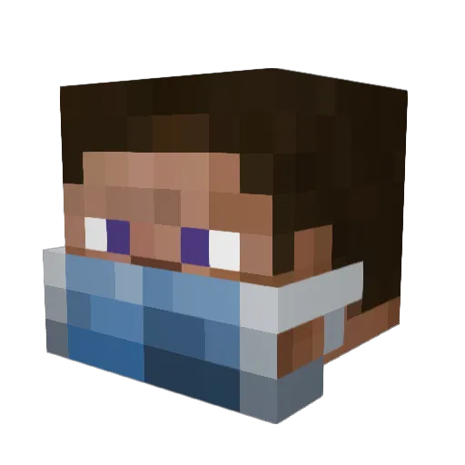 GrizzoMC Minecraft avatar head, 3D render