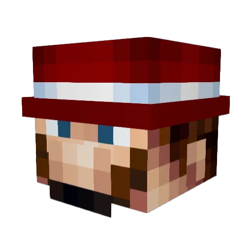 Grizzy_ Minecraft avatar head, 3D render