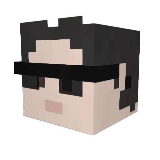 GrknSr Minecraft avatar head, 3D render