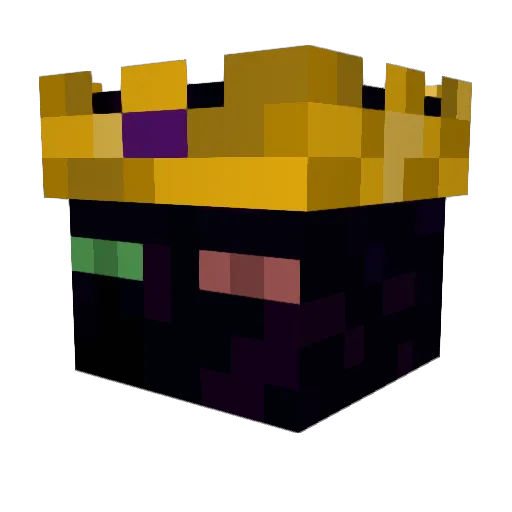 Grmpy Minecraft avatar head, 3D render