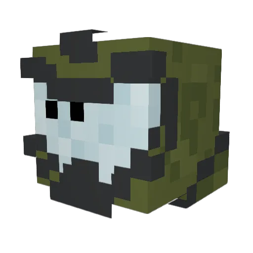 Groatsa Minecraft avatar head, 3D render