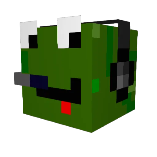 Groax Minecraft avatar head, 3D render