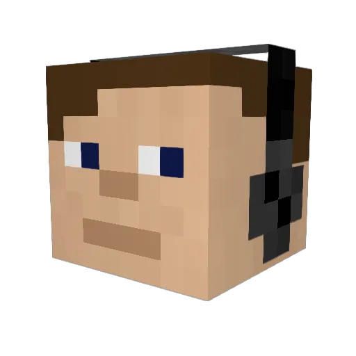 Grobatix Minecraft avatar head, 3D render
