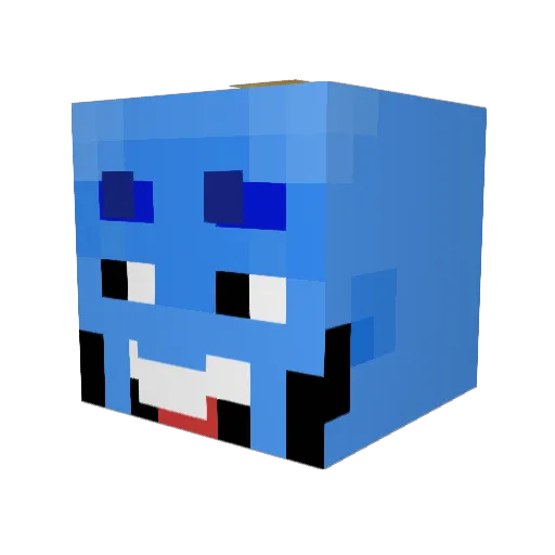 Grobatorax Minecraft avatar head, 3D render