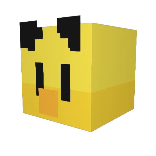 Grobda_Remix Minecraft avatar head, 3D render
