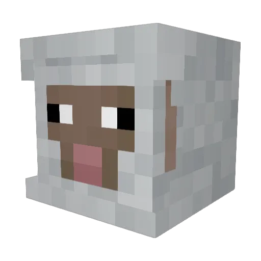 Groberton Minecraft avatar head, 3D render