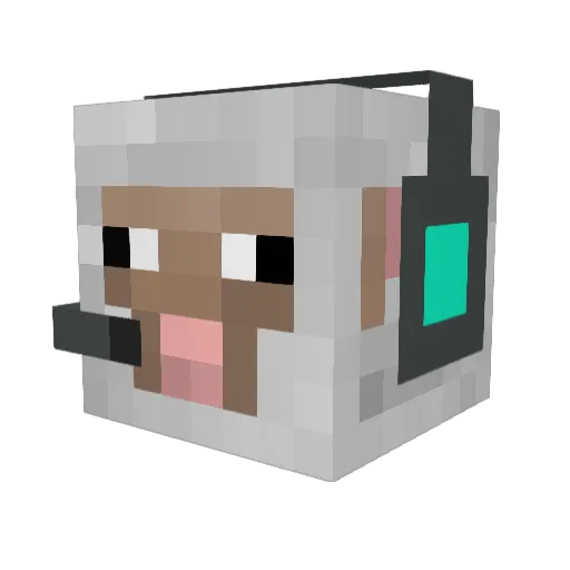 GrobyZockt Minecraft avatar head, 3D render