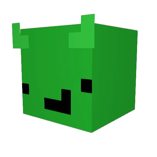 Groen_ Minecraft avatar head, 3D render