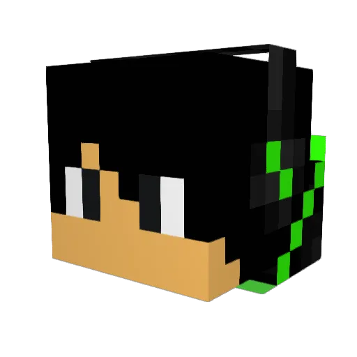 GroeneDraak2002 Minecraft avatar head, 3D render