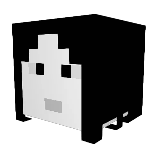 GroeneSaber Minecraft avatar head, 3D render