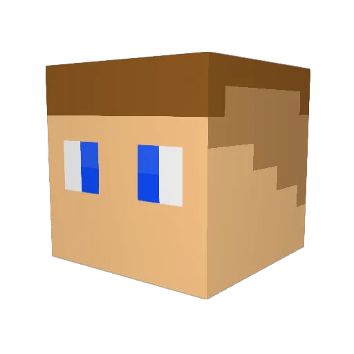 GroenteKroket Minecraft avatar head, 3D render