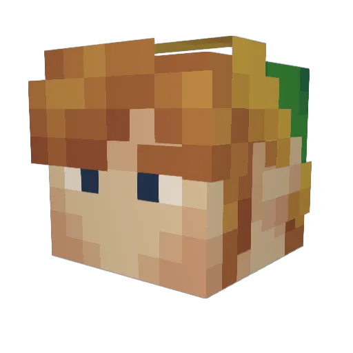 Groggles Minecraft avatar head, 3D render