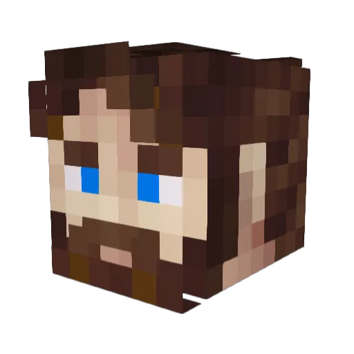 GroggyNoggin Minecraft avatar head, 3D render