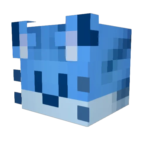 Grojband Minecraft avatar head, 3D render