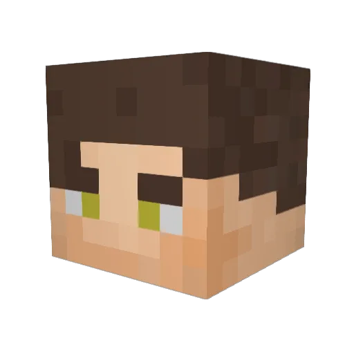 Grokes Minecraft avatar head, 3D render