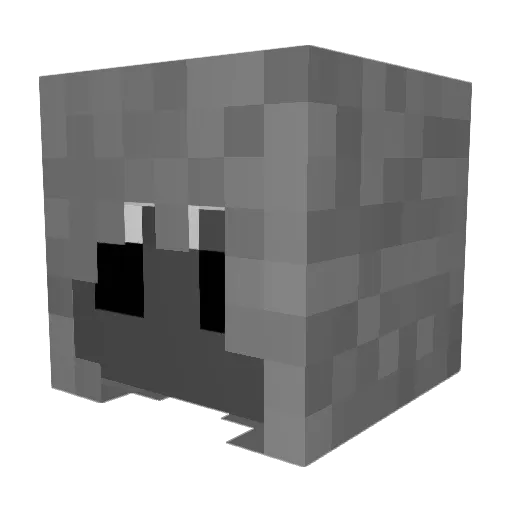 Groldi Minecraft avatar head, 3D render