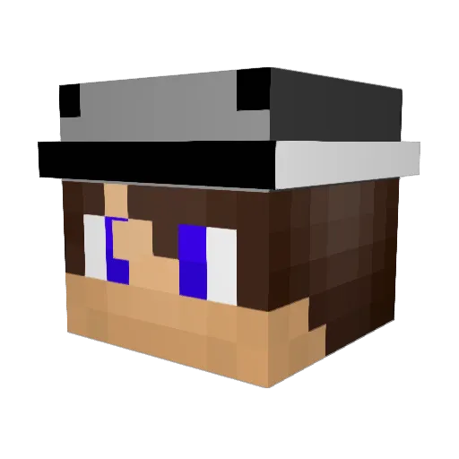 Grolschje Minecraft avatar head, 3D render