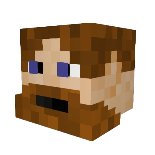 Gromalin Minecraft avatar head, 3D render