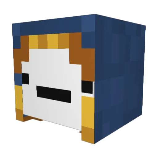 Gromenx Minecraft avatar head, 3D render