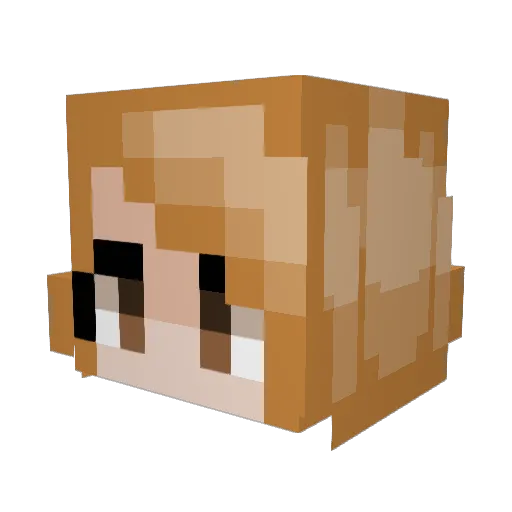 Gromissaire Minecraft avatar head, 3D render