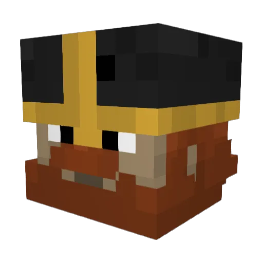 Gromlir Minecraft avatar head, 3D render