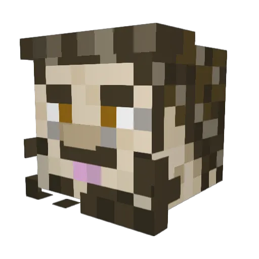 GromoPuzo Minecraft avatar head, 3D render