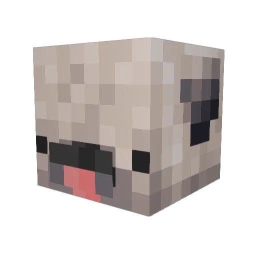 Gron1k Minecraft avatar head, 3D render