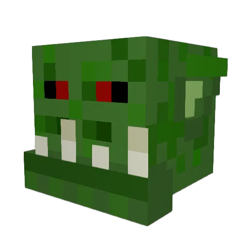 GrondeTM Minecraft avatar head, 3D render