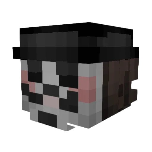 GrondigTV Minecraft avatar head, 3D render