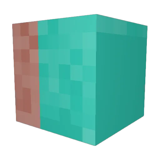 Grondingus Minecraft avatar head, 3D render