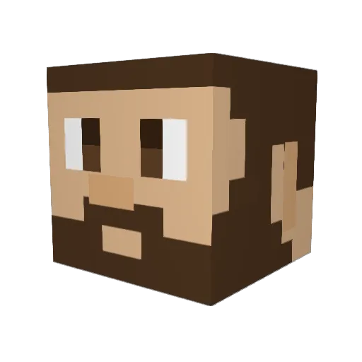 Gronfors Minecraft avatar head, 3D render